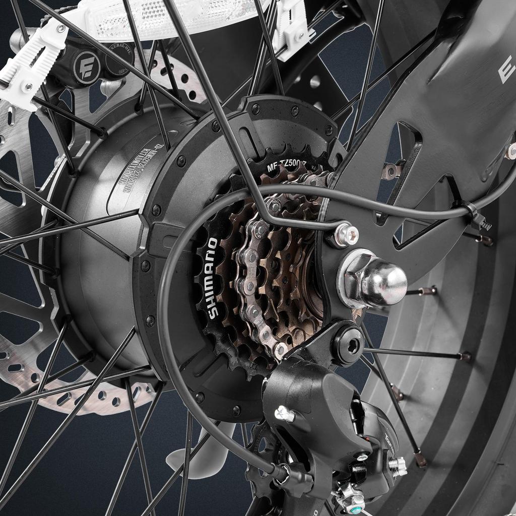 Romeo ll Černý 1250W * 2 Dvojitý motor 52V60AH Baterie 26 * 4,5-palcová Pneumatika Ximano 7rychlostní Hydraulická brzda Horský Terénní Elektrický Bicykl