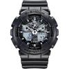 Casio LCD/Pointer Dual Display Series G-SHOCK Series Black Samurai Multifunctional Trendy Classic Sports Quartz Resin Strap Japanese and GA-100CF-8A