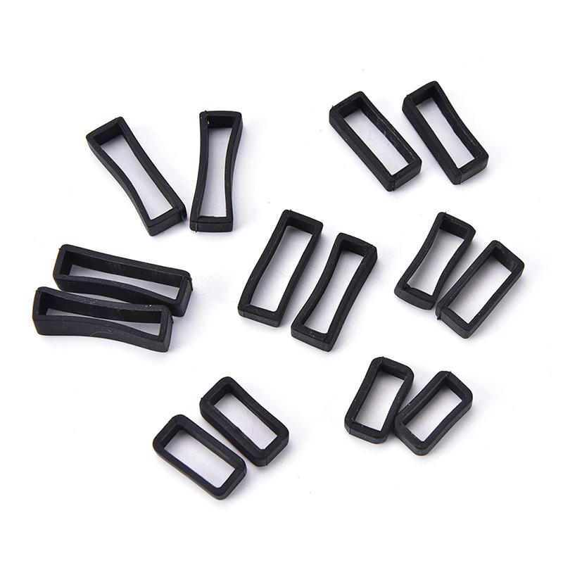 2Pcs 14Mm-26Mm Rubber Silicone Watch Band Loop Strap Small Holder Locker Keeper