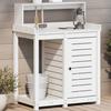 VidaXL Potting Table with Shelves, Planting Table with Storage, Potting Bench, Garden Plant Table, 832423