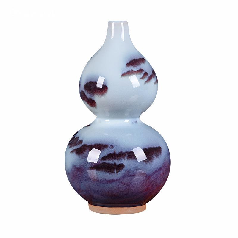 Jingdezhen Ceramic Vase Ceramic Crafts Home decor accessories Antique Jun Porcelain Gourd Bottle Kiln changing landscape vase