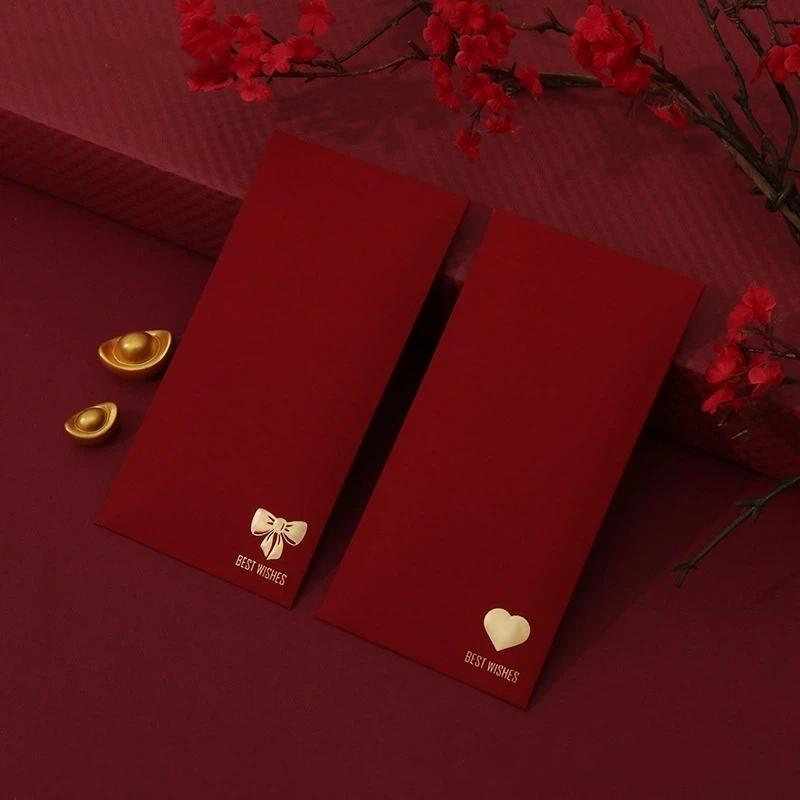 Hot Sale 6Pcs/Pack Chinese Red Envelope New Year Spring Festival Children Lucky Money Envelopes Red Packet Gift Envelope Red Bag