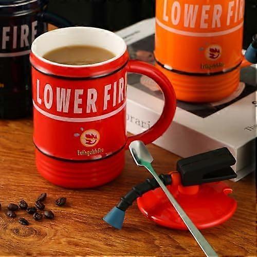 480ml Extinguisher Mug Creative Coffee Mug, Novelty Office Mug, Funny Gift Mug for Men Women Colleagues Friends Birthday