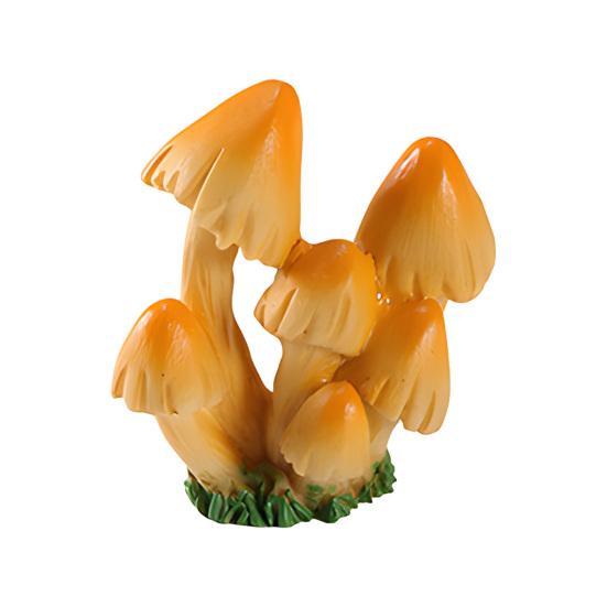 

Mini Resin Mushroom Figurine Tiny Bonsai Craft Decoration Small Lawn Fairy Garden Ornament for Indoor Outdoor Terrarium DIY Craft Home Tabletop Micro D