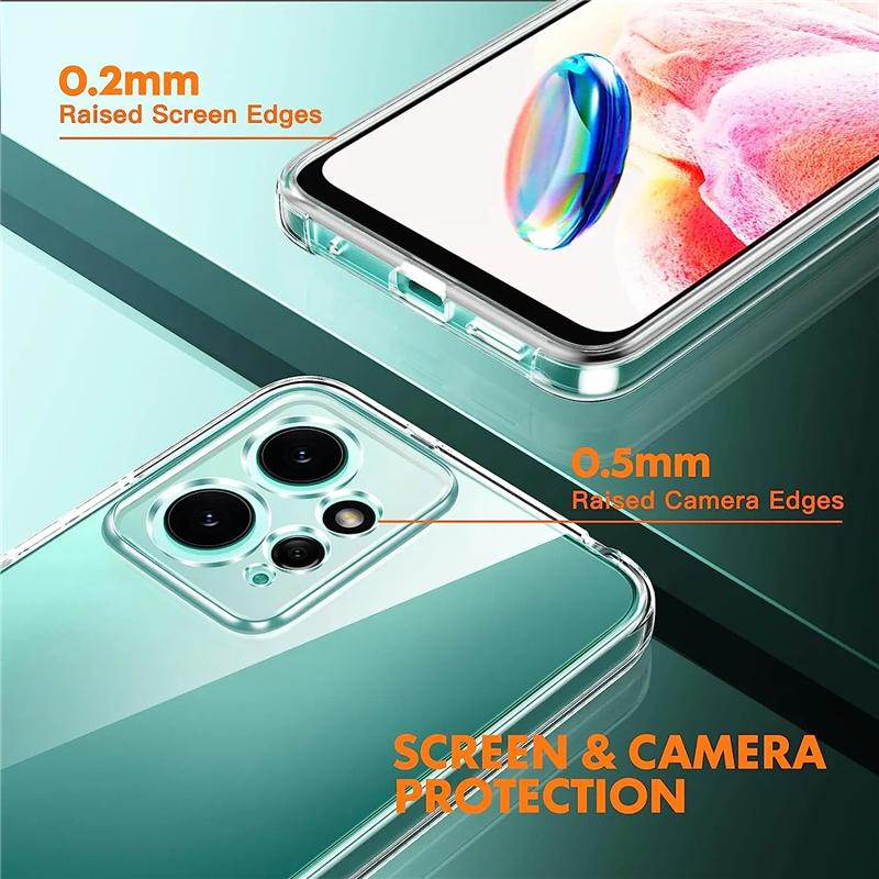 Clear 360 Double Front Back Case For Xiaomi Redmi Note 13 12 11 Pro Plus 12S 11S 13C Poco M4 X4 X6 X5 Pro 5G 4G Transparent Silicone TPU Cover