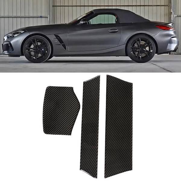 3-Piece Carbon Fiber Armrest Panel Stickers for Left-Hand Drive BMW Z4 (2017-2020)