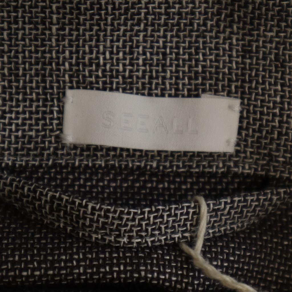 Unused SEEALL Made In Japan Linen Blend Five-quarter Sleeve Zip Shirt 3 Men's Used