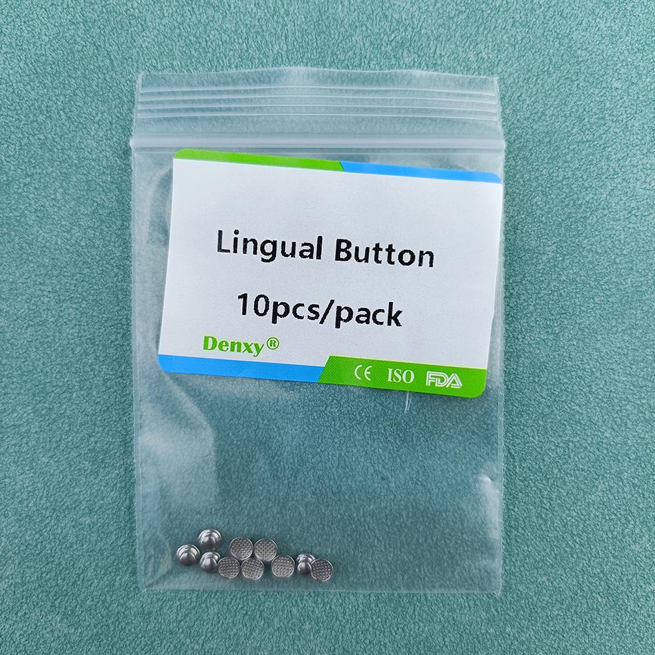 

10 шт. Ортодонтические лингвальные кнопки Стоматологические металлические кнопки MIM Лингвальные аттачменты Аппараты Ортодонтические брекеты