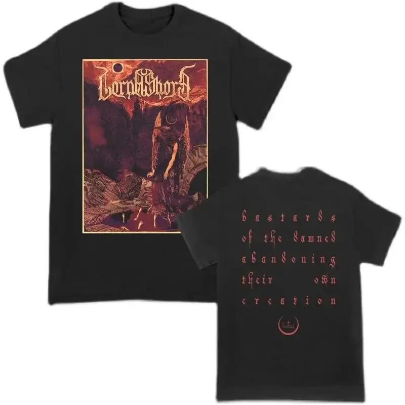Lorna Shore Rocker Herr Dam Kortärmad Bomulls T-shirt Band Hip Hop Tee Streetwear Svart T-shirt 2025 Sommar Toppar Kläder