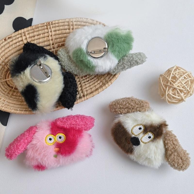 Adorable Plush Scruffy Dog Brooch Pin Adds Fun To Outfits with Soft and Comfortable Dog Key Pendant Perfect for All Ages