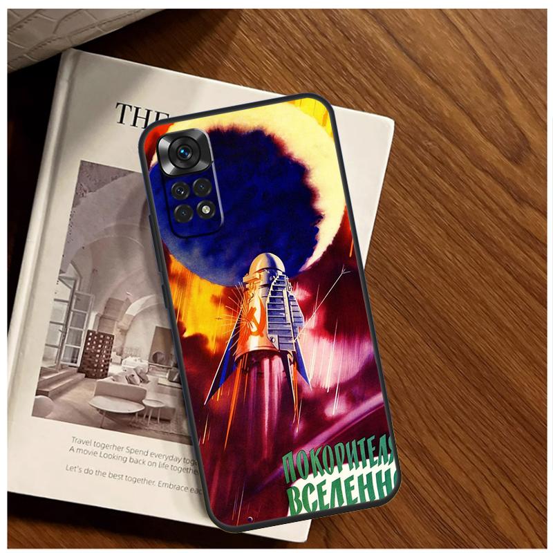 CCCP Soviet Space Propaganda Art Case For Xiaomi Redmi 13C 12 C 10C 9C Redmi Note 13 Pro 9 10 11 12 Pro 9S 10S 11S 12S Cover