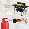 Quick Connecting Propanes Adapter Metal Conversion Fitting with Gauge for Portable Grills Accessories Metal Texture