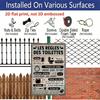 2D Flat French Vintage Metal Sign | Metal Wall Art Decor for Home Farmhouse Toilet Washroom Bathroom Restroom Loo WC | The Rules of The Toilets Close