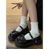 Japanese small leather shoes women's summer spring 2025 new platform big head shoes cute Lolita bow Mary Jane single shoes