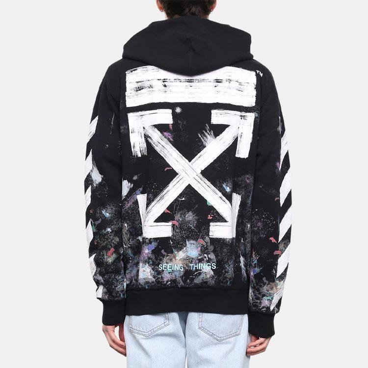 OFF WHITE Galaxy Brushed Zip Up Hoodie OMBB003G20JER0019901