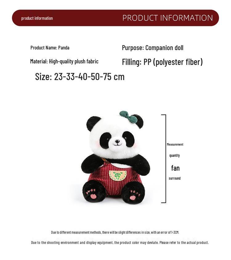 Cute Panda Plush Toy - Bamboo Basket Couple Doll - Ideal Children's Birthday Gift
