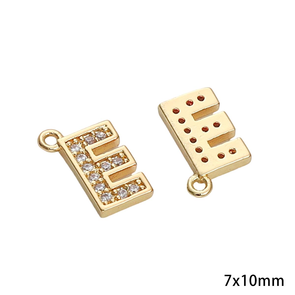 

Медный циркониевый кулон с 26 буквами для изготовления ювелирных изделий своими руками, аксессуары для рукоделия E