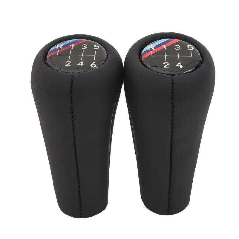 Auto 5 6-Gang Leder Schalthebel Schalthebelknauf Passend für BMW 1 3 5 6 Serie E30 E32 E34 E36 E38 E39 E46 E53 E60 E63 E83 E84 E90 E91