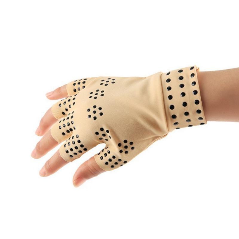 Sports, Fitness, Cycling, Joint Protection, Pressure Gloves, Half Finger Anti Slip Skin Tone Elastic Adhesive Gloves