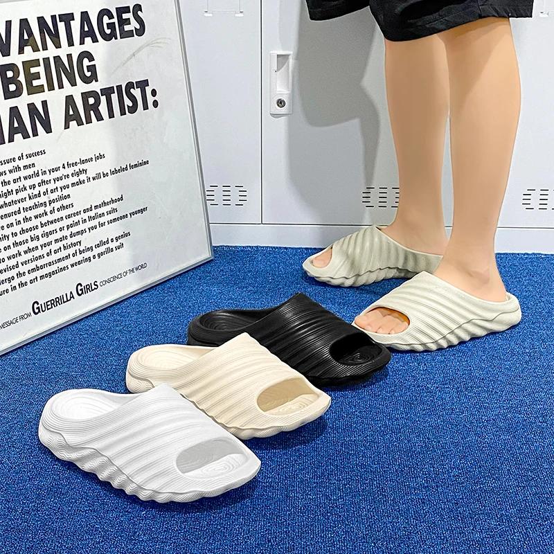 Men Comfortable Platform Outdoor Sandals Summer Slippers 2025 Beach Slippers Flip Flops Male Indoor Home Slides Bathroom Shoes