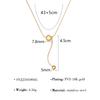 Round Ball Necklace Retro Geometric Collarbone Chain Temperament Titanium Steel Necklace Women'S Niche Design Sweater Chain Necklace