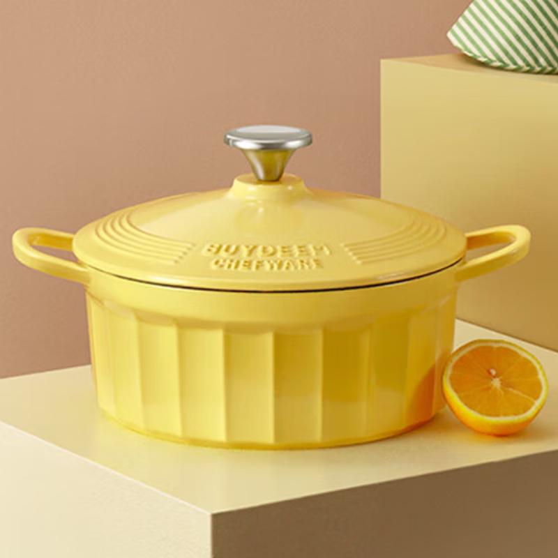 Buydeem Enamel Cast Iron Stew Pot