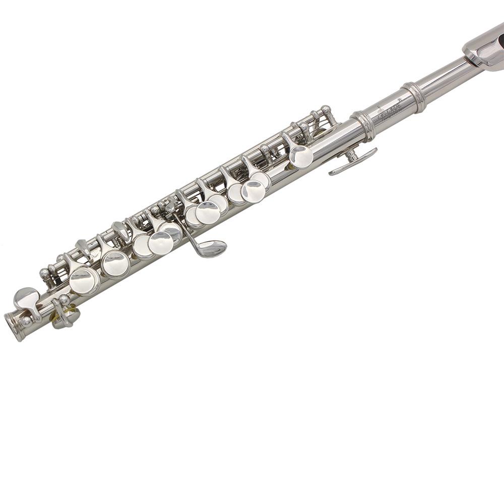 SLADE Silver Piccolo, C Key, 16 Holes, White Brass Body with E Key – Beginner Grade Exam Instrument.