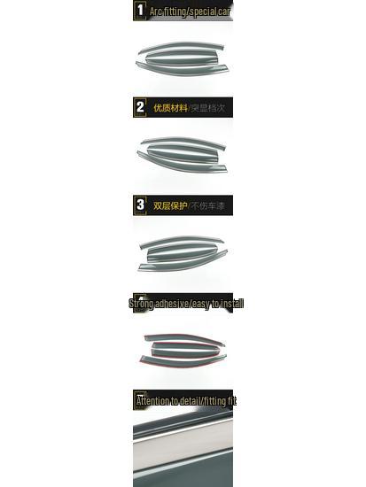 3D Stainless Steel A4L Rain Guard Trim - Suitable for 10-16 Models