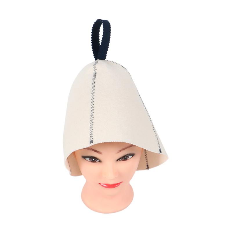 High Temperature Resistant Sauna Bath Hat - Thickened, Heat-Insulating, Water Absorbent, Printed Chemical Fiber