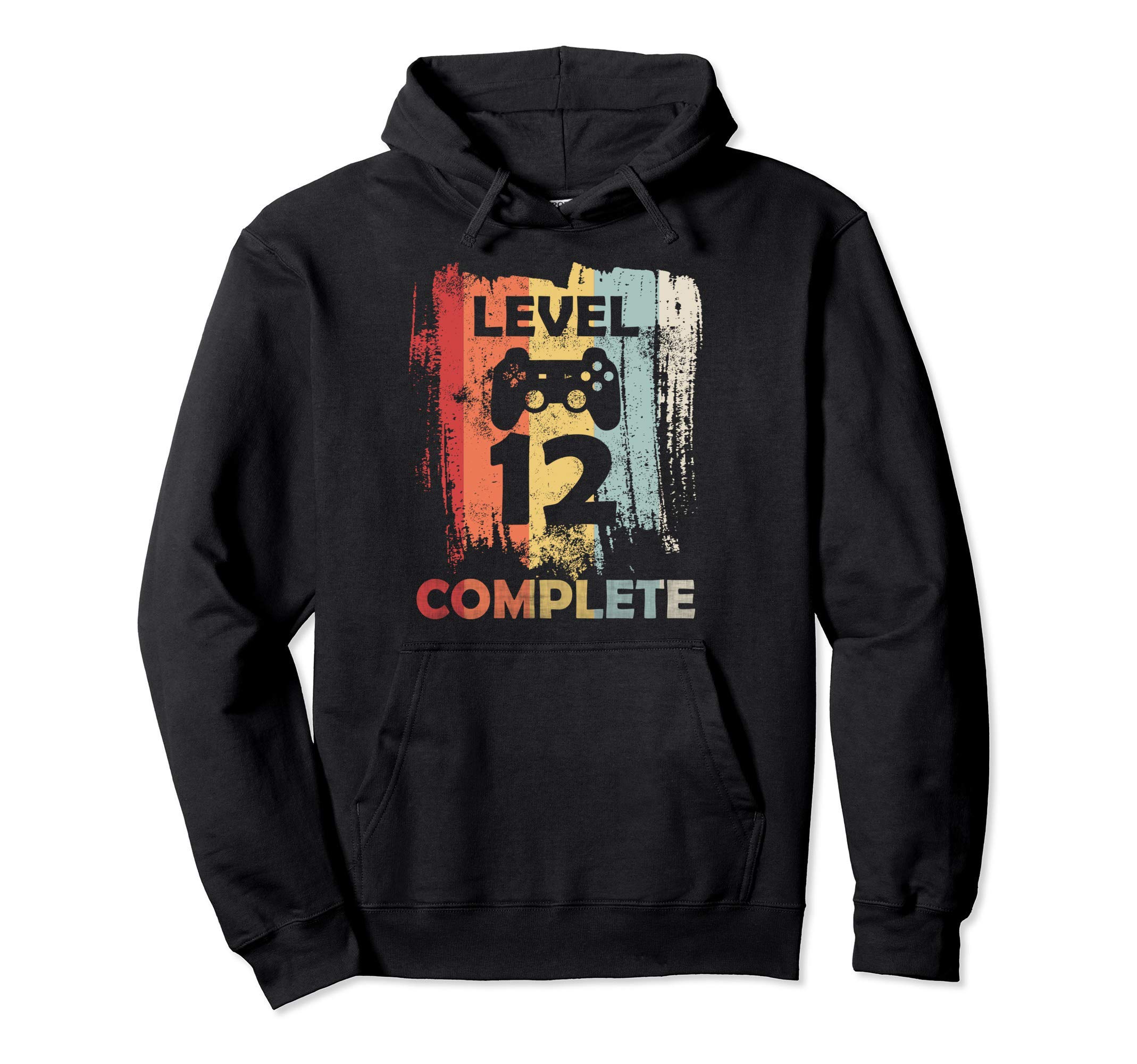 

Level 12 Complete Funny Video 12th Birthday Gift Hoodie Gamer s чёрный