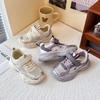 Girls' Sports Shoes 2025 New Spring and Autumn Children's Shoes Mesh Breathable Dad Shoes Summer Men's Middle-aged and Older Children's Mesh Shoes