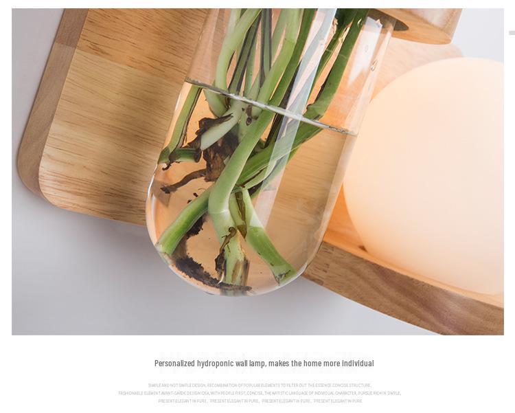 Japanese Solid Wood Nordic Wall Lamp for Bedroom, Living Room, Study, and Balcony