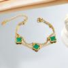 Fashion Bracelet Four-leaf Clover 18k Titanium Steel Bracelet Light Luxury Senior Sense of Female Bracelet Simple Niche Hand Jewelry