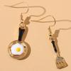 Jewelry Earrings, Alloy Color, Dripping Oil, Pan, Omelette, Spatula, Earrings, Pendant, Key Pendant.