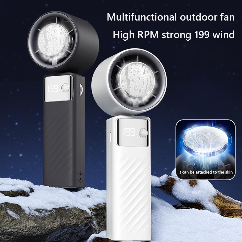 Portable Handheld Fan Mini Folding Fan Lightweight Personal Turbo Fan 199 Gear Foldable Hand Fan Multifunctional for Home Office