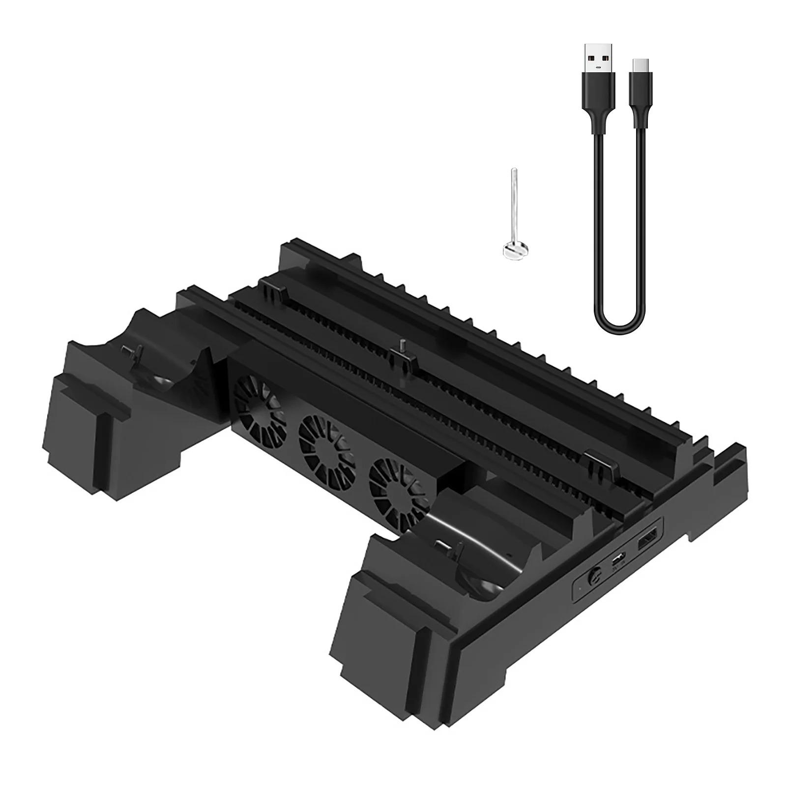 

Подставка для радиатора PS4 Slim / Pro с вертикальным охлаждением и подставкой для зарядного устройства с вентилятором 22*27.7*6cm чёрный