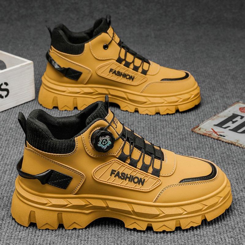 Men's Shoes Autumn New High-top Casual Sports Trendy Shoes Thick Sole Heightening Non-slip Outdoor Tooling Martin Boots