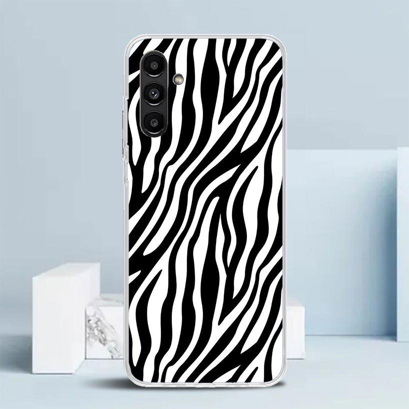 Zebra Stripe Black White Phone Case For Samsung Galaxy A17 A37 A57 A16 A15 A14 A13 A56 A55 A54 A53 A36 A35 A34 A33 A26 A25 A24 A