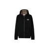 Letter Graphic Cotton Blend Zip Hoodie Black 80259131