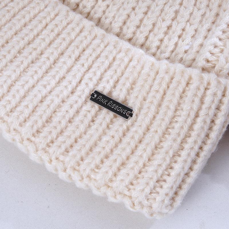 Hat Women's Winter Warm Knitted Hat Windproof Ear Protector Wool Hat