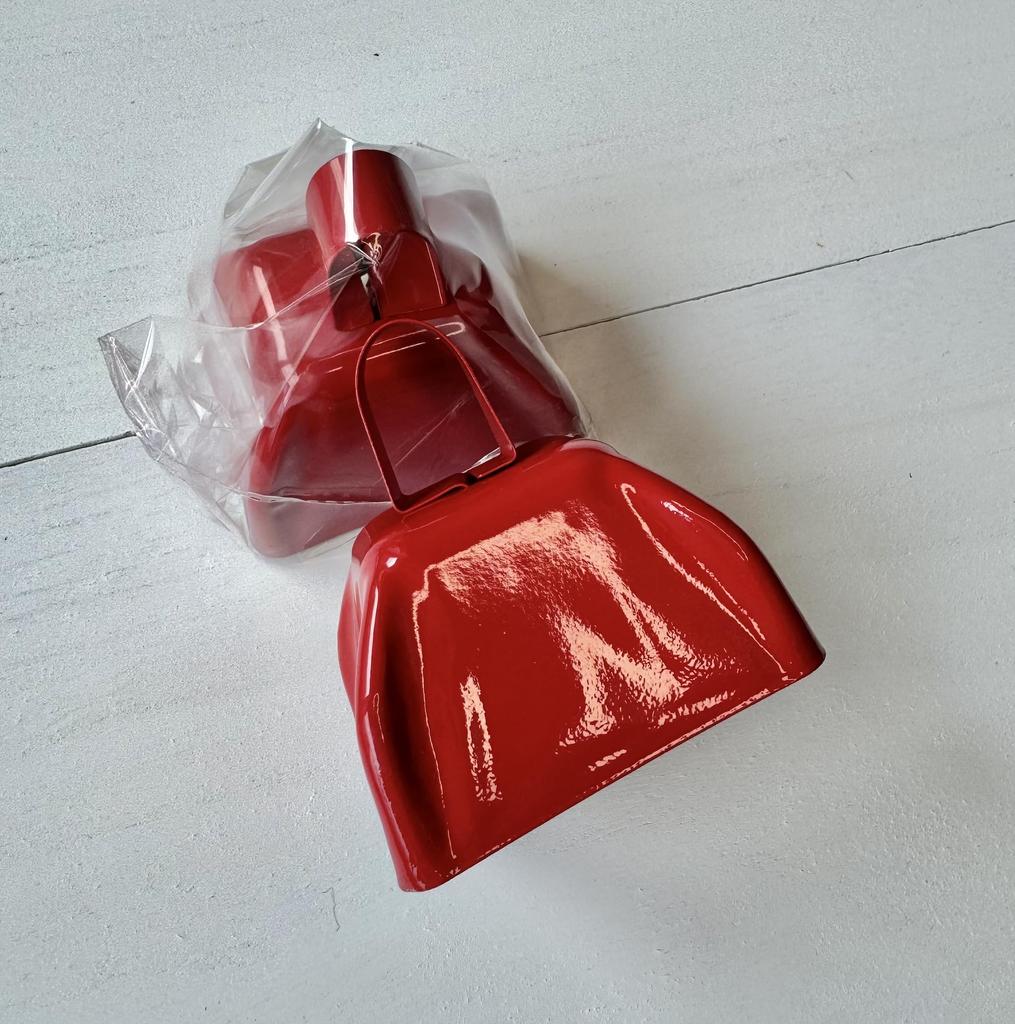 Metal cowbell with set of 2 for sports [Muy Bien] handle, events, cheering, parties, etc.