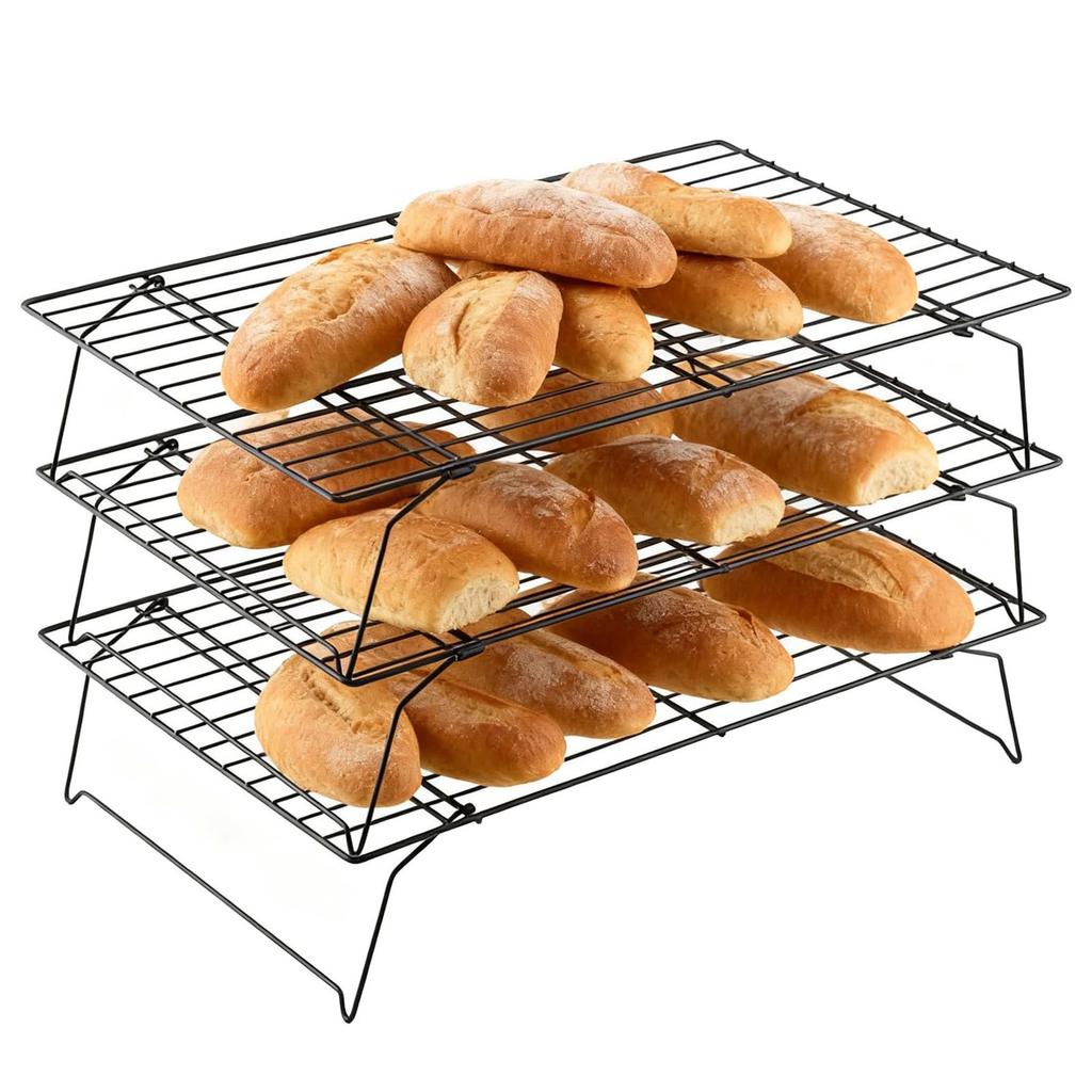 3-Piece three-layer cake rack cooling rack, stainless steel stackable grid YQ
