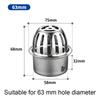 Balcony Roof Floor Drain Stainless Steel Round Large Displacement Anti-Clog Filter Screen Cover Outdoor Floor Drain Gutter Sewer