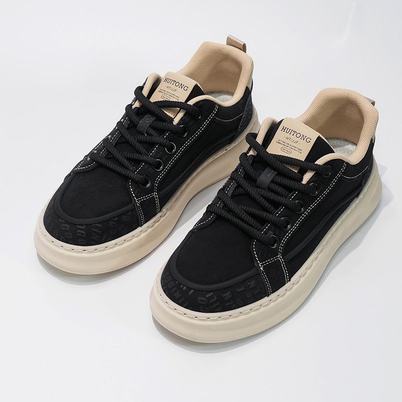 

Мужские модные кроссовки Новый мужской стиль Рабочая обувь Удобные Подходящие ко всему Закрывающие щиколотку Черные Мужские Повседневные Спортивные Туфли на плоской подошве Осень 44 чёрный