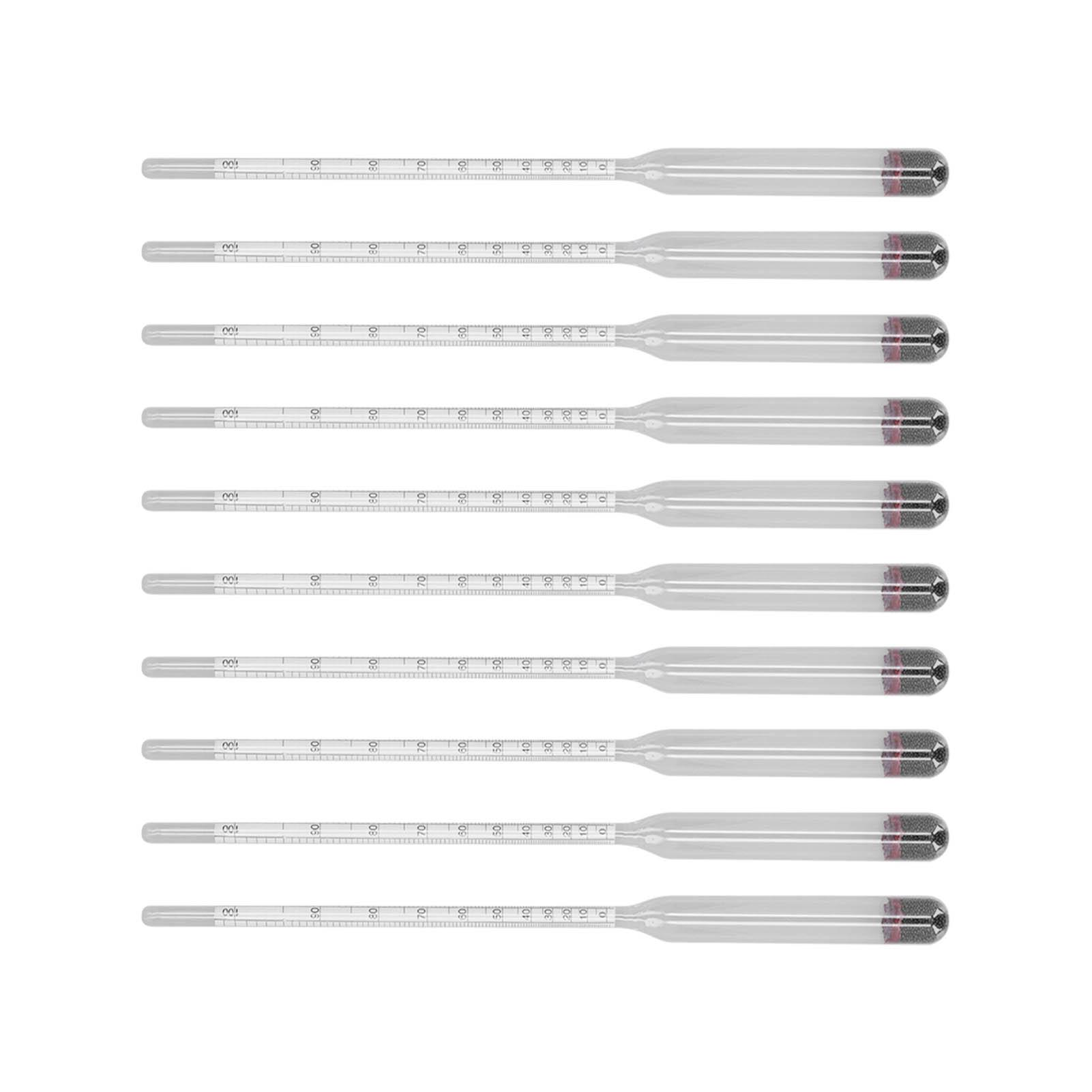 

10 шт. Стеклянный ареометр для пива, винный метр, набор измерительных инструментов для домашнего пивоварения 0 100