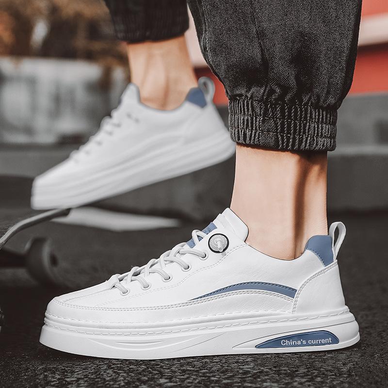 Men's Shoes European Board Shoes 2024 New Winter New Breathable Shoes Men's Little White Shoes Sports and Leisure Trendy Shoes