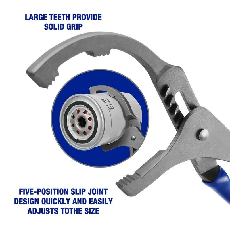 Adjustable Oil Filter Wrench 9 12 Inch Clamp Type Pliers 45 Steel Filter Removal Tool for Car Maintenance Hand Tool