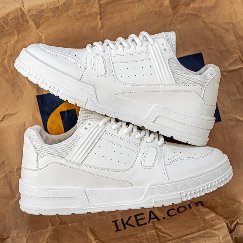 Herrenschuhe Herbst Atmungsaktiv Kleine Weiße Schuhe Design Jugend Sport Plateau Lässige Board Schuhe Trendschuhe