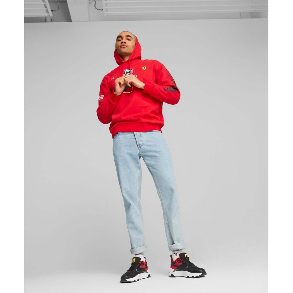 Puma Sudadera con capucha Ferrari Race Garage Crew Rojo 621119 02