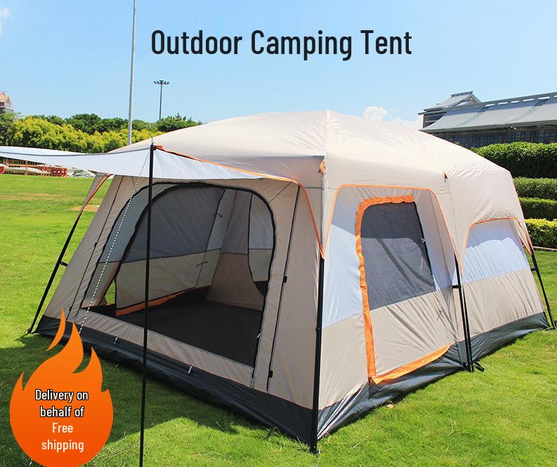 Luxuriöses tragbares Mehrraum-Campingzelt für 4-10 Personen - Geräumiges regendichtes Design